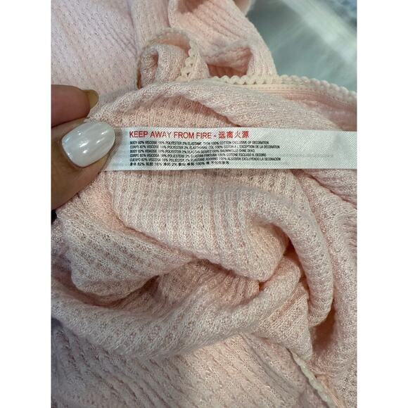 NWOT Free People Long Sleeve Turtleneck Bodysuit Rose;Medium - Picture 7 of 7